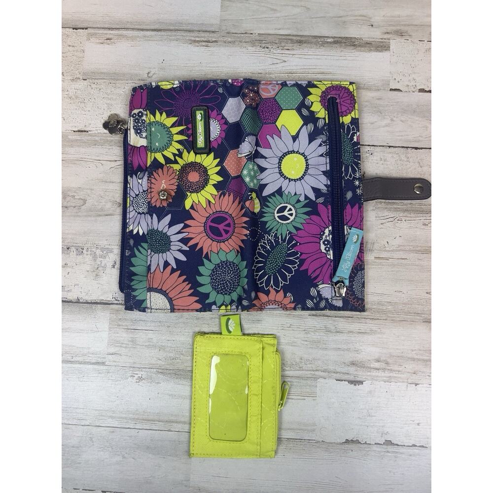 Lily Bloom Sunflower Peace Handbag Satchel Shoulder Bag Matching Wallet Set - Picture 12 of 16